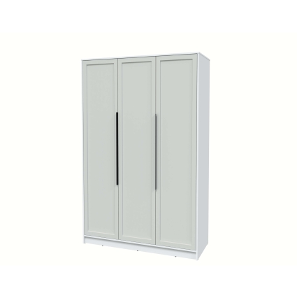 Шкаф распашной Тренд КТ-Ш3 (Белый платинум ЛДСП/ Грэй ЛМДФ) Ш1360 В2128 Г547